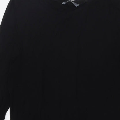Womens UK Size 10 BHS Black Tunic Button-Up