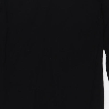 Womens UK Size 10 BHS Black Tunic Button-Up