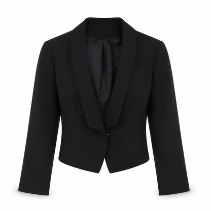 Marks & Spencer Womens Black Jacket Size 10 Button - Double Collared