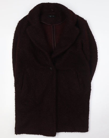 Womens UK Size 12 New Look Brown Overcoat