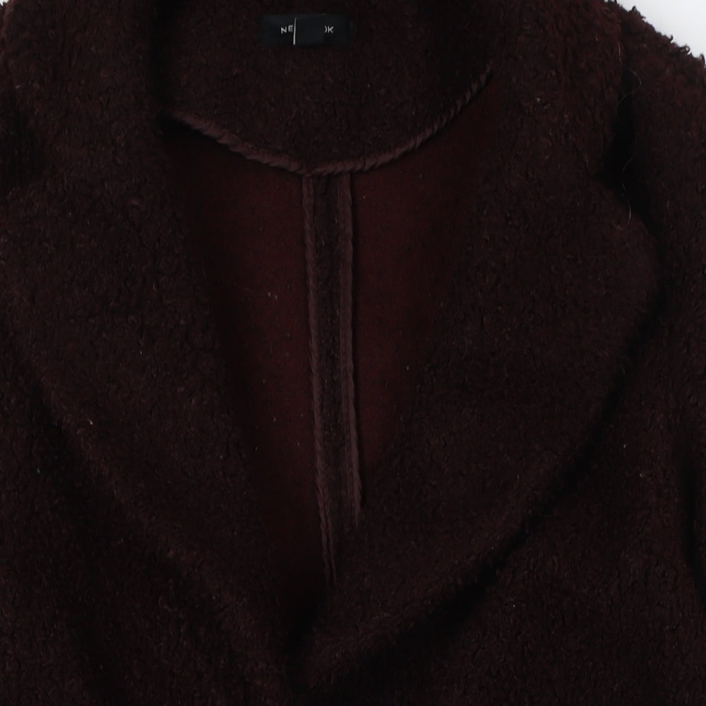 Womens UK Size 12 New Look Brown Overcoat