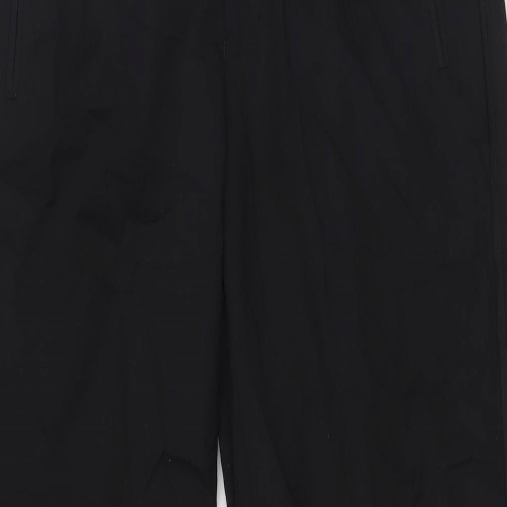 Black & White Mens Black Wool Trousers Size 32 in L38 in Regular Zip