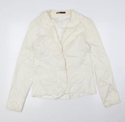 Naughty Womens Ivory Jacket Size 12 Button