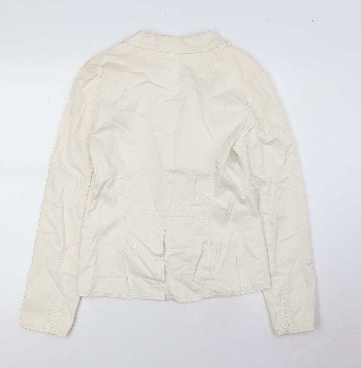 Naughty Womens Ivory Jacket Size 12 Button
