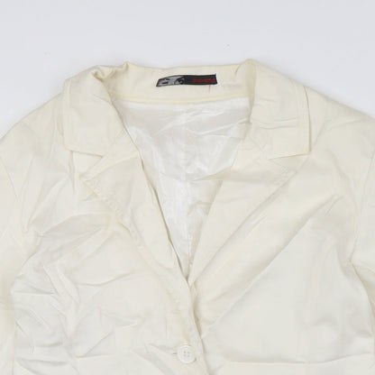 Naughty Womens Ivory Jacket Size 12 Button