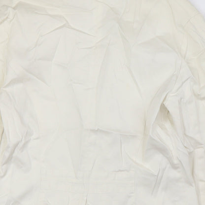 Naughty Womens Ivory Jacket Size 12 Button