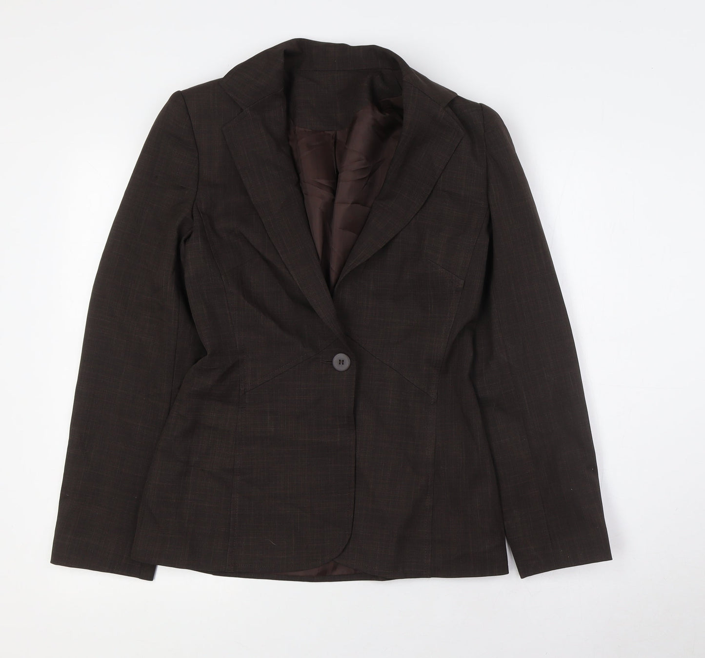 NL collection Womens Brown Jacket Size 8 Button