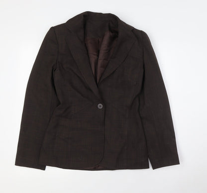 NL collection Womens Brown Jacket Size 8 Button