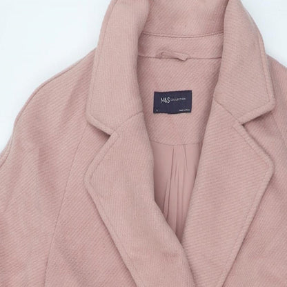 Womens UK Size 8 Marks and Spencer Pink Overcoat