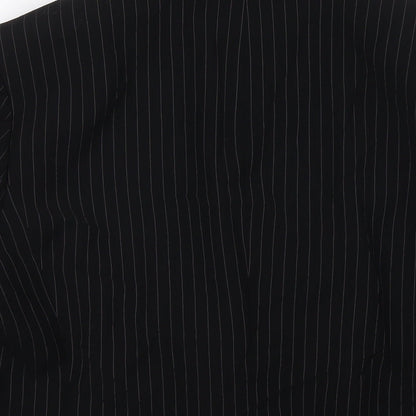 Jones New York Womens Black Striped Jacket Size 14 Button
