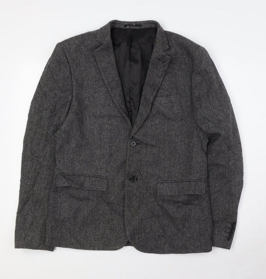 Mens UK Size 40 New Look Regular Grey Suit Jacket