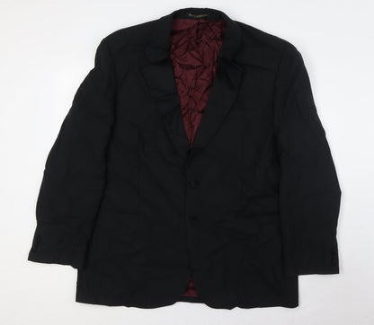 Mens UK Size 44 Marks and Spencer Big & Tall Black Suit Tuxedo