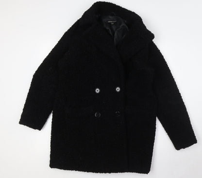 Womens UK Size 10 Capsule Black Overcoat