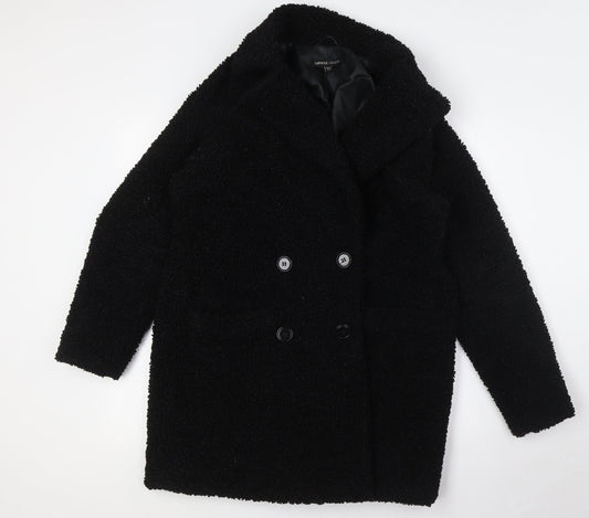 Womens UK Size 10 Capsule Black Overcoat