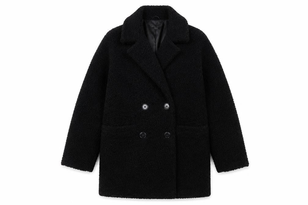 Womens UK Size 10 Capsule Black Overcoat