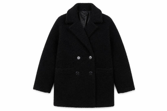 Womens UK Size 10 Capsule Black Overcoat