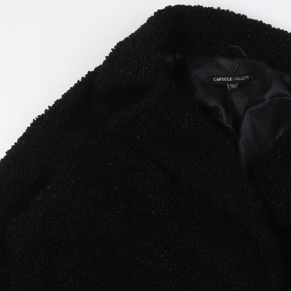 Womens UK Size 10 Capsule Black Overcoat
