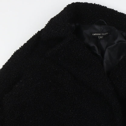 Womens UK Size 10 Capsule Black Overcoat
