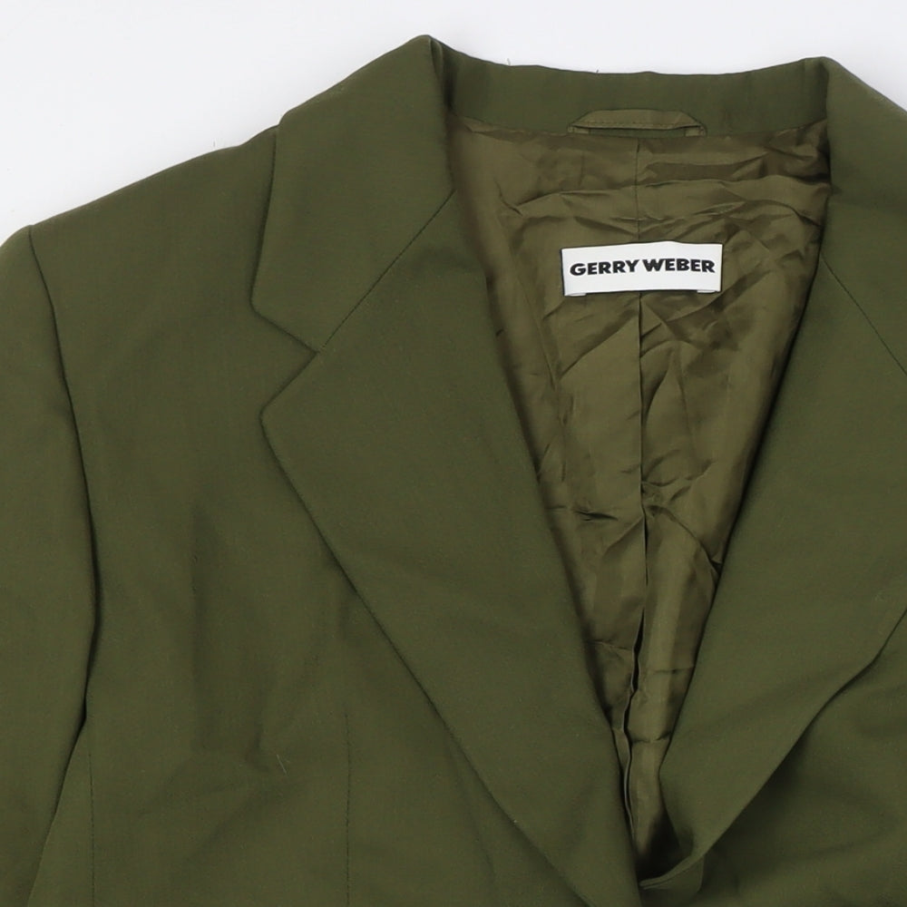 Gerry Weber Womens Green Jacket Size 14 Button