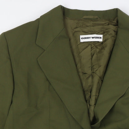 Gerry Weber Womens Green Jacket Size 14 Button