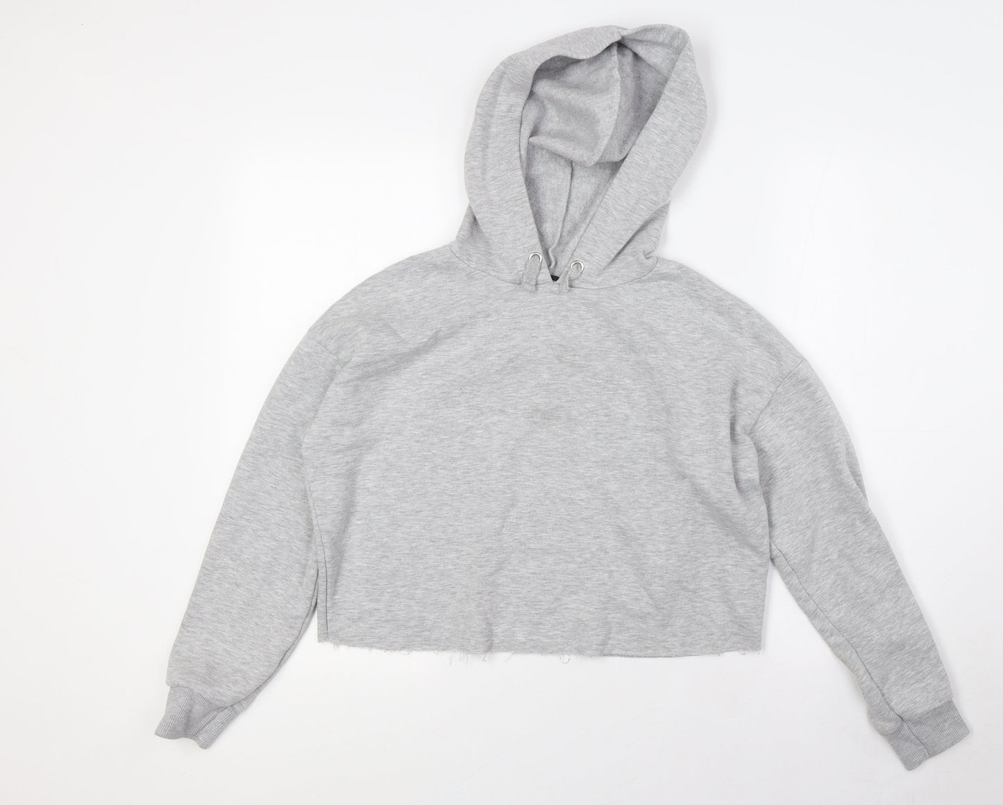 915 Generation Girls Grey Polyester Pullover Hoodie Size 12-13 Years - Raw Hem