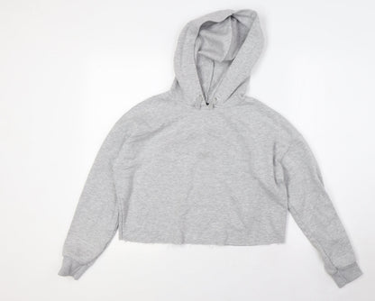 915 Generation Girls Grey Polyester Pullover Hoodie Size 12-13 Years - Raw Hem