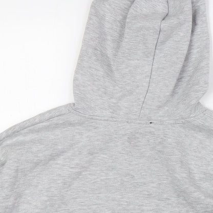 915 Generation Girls Grey Polyester Pullover Hoodie Size 12-13 Years - Raw Hem