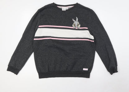 Womens UK Size S Disney Grey Pullover Sweatshirt