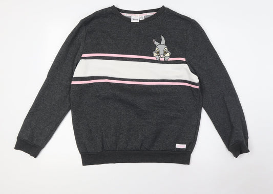 Womens UK Size S Disney Grey Pullover Sweatshirt