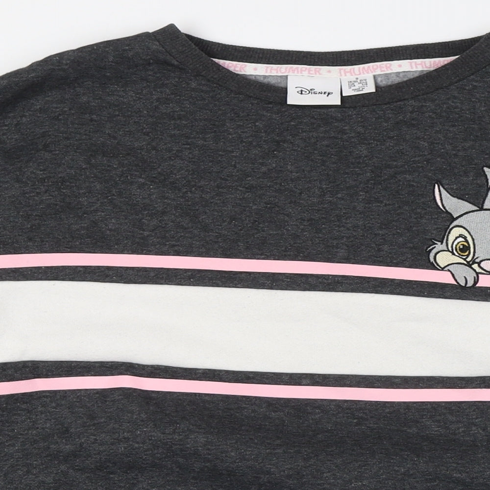 Womens UK Size S Disney Grey Pullover Sweatshirt