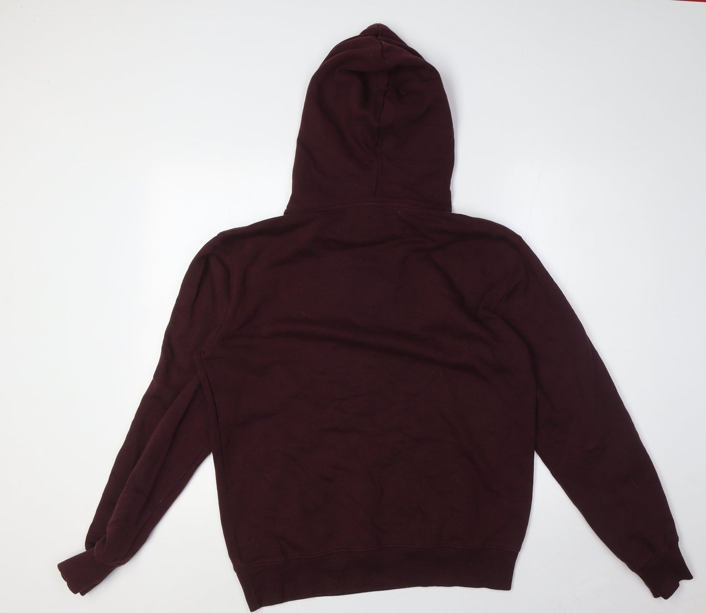 Mens UK Size S Divided by H&M Red Pullover Hoodie