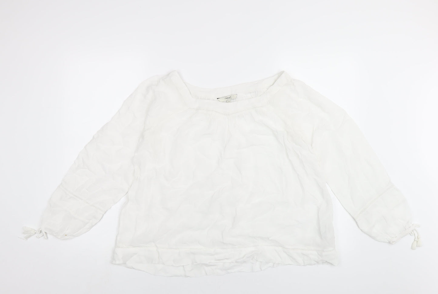 Womens UK Size 8 NEXT White Basic Blouse