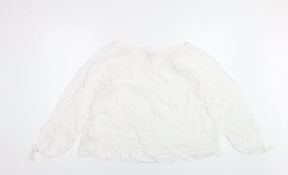 Womens UK Size 8 NEXT White Basic Blouse