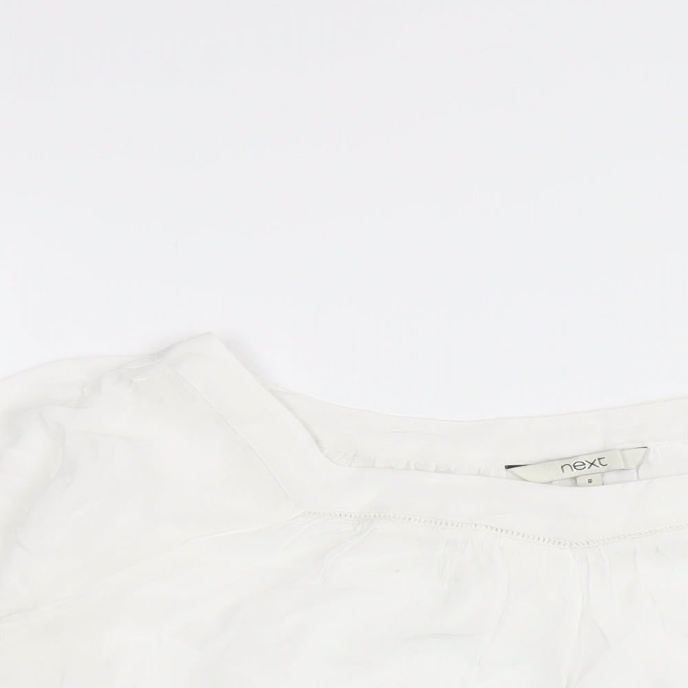 Womens UK Size 8 NEXT White Basic Blouse
