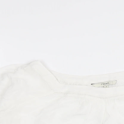 Womens UK Size 8 NEXT White Basic Blouse