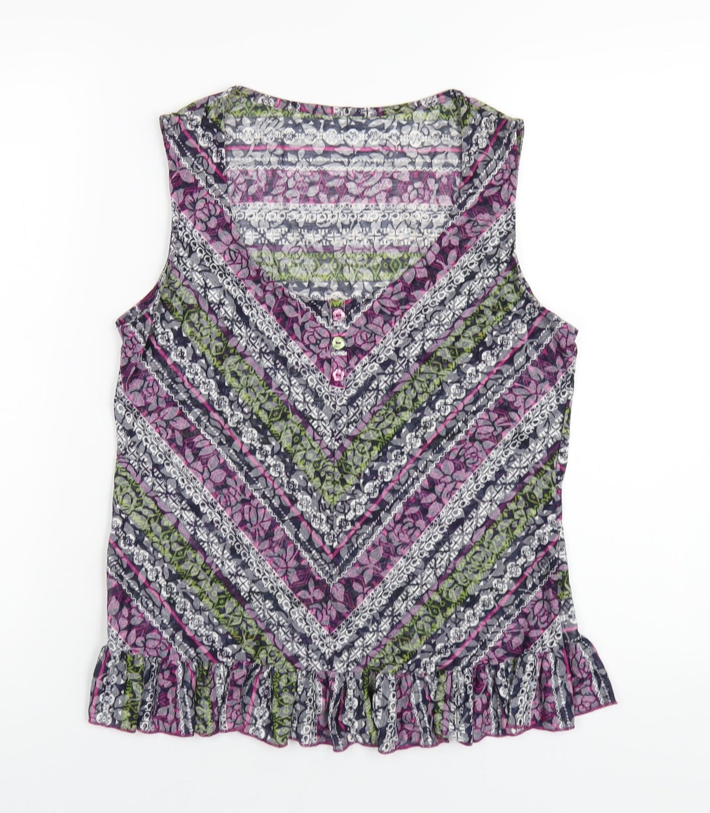 Womens UK Size 12 Per Una Multicoloured Basic Tank