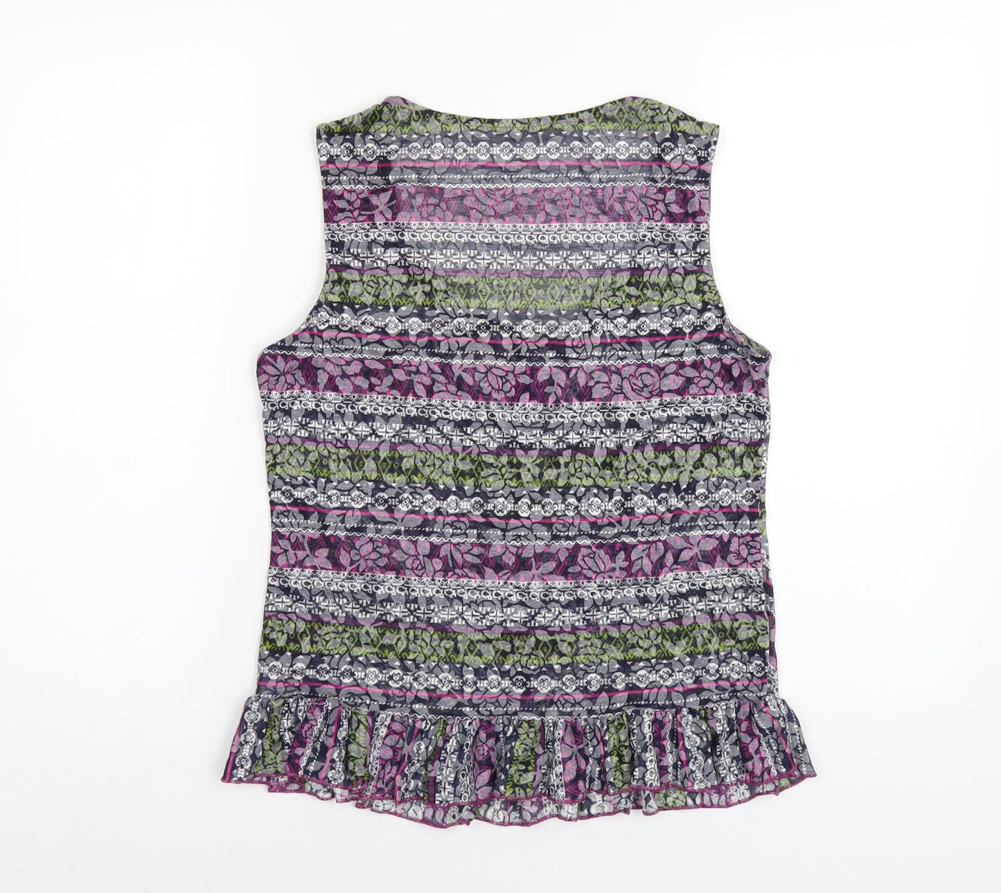 Womens UK Size 12 Per Una Multicoloured Basic Tank