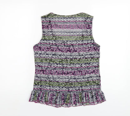 Womens UK Size 12 Per Una Multicoloured Basic Tank