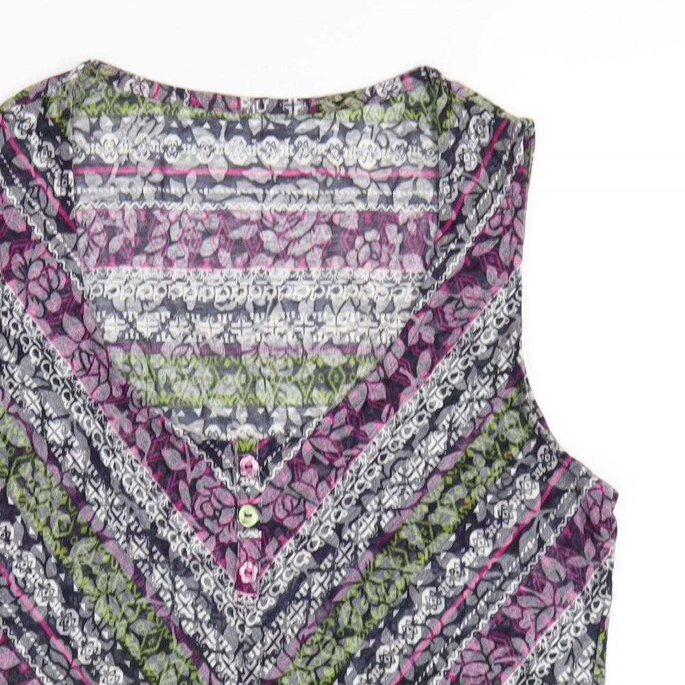 Womens UK Size 12 Per Una Multicoloured Basic Tank