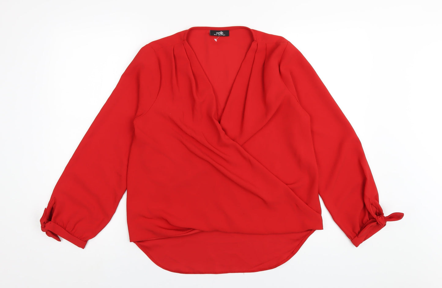 Womens UK Size 10 Wallis Red Basic Blouse
