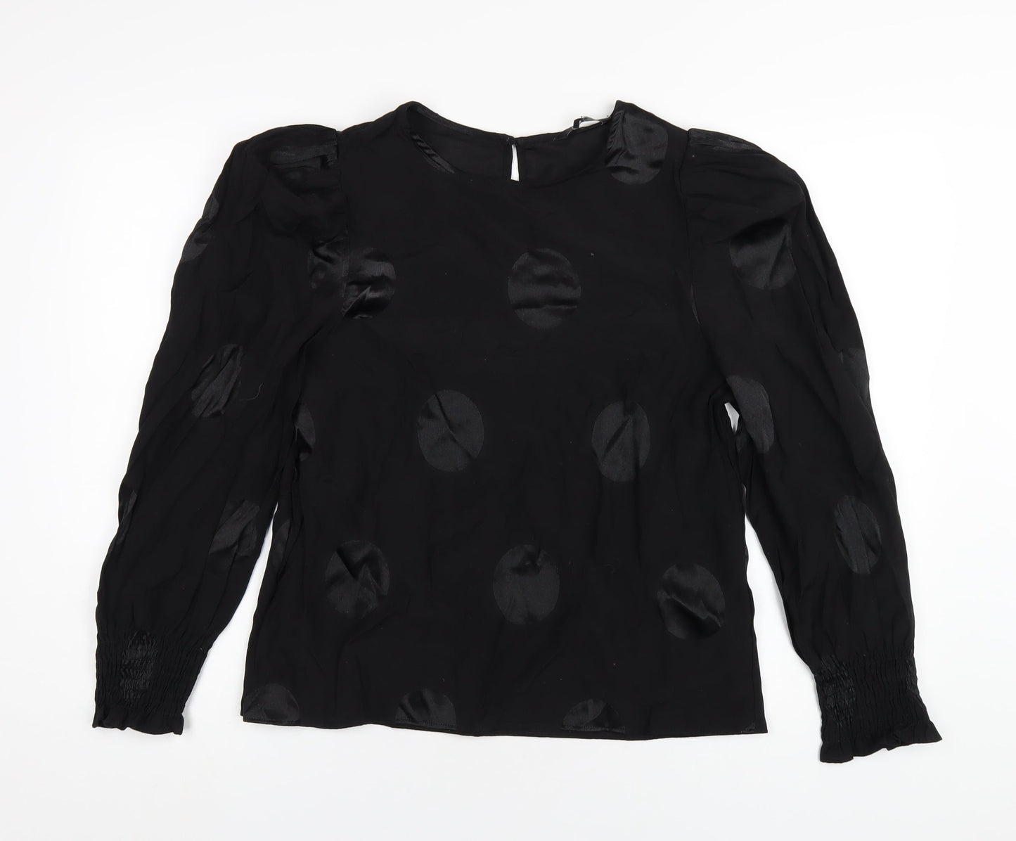 Womens UK Size 14 NEXT Black Basic Blouse
