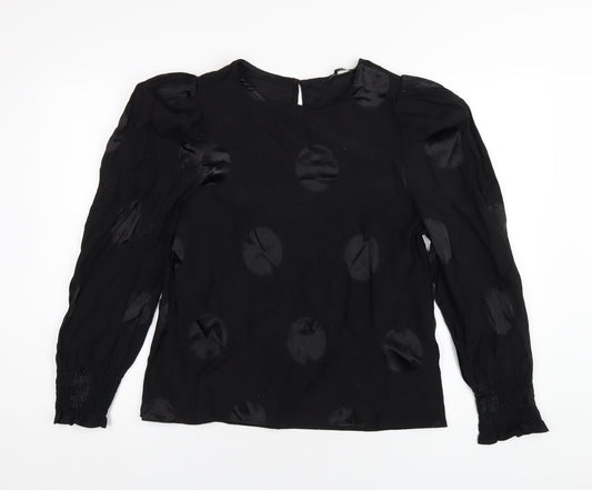 Womens UK Size 14 NEXT Black Basic Blouse