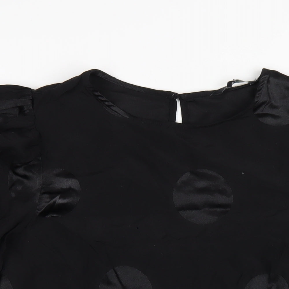 Womens UK Size 14 NEXT Black Basic Blouse