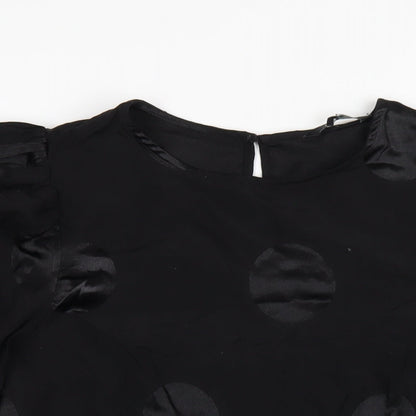 Womens UK Size 14 NEXT Black Basic Blouse