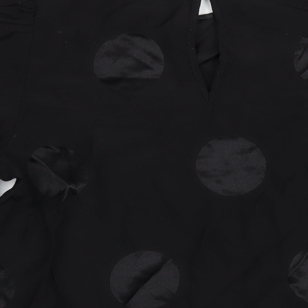 Womens UK Size 14 NEXT Black Basic Blouse