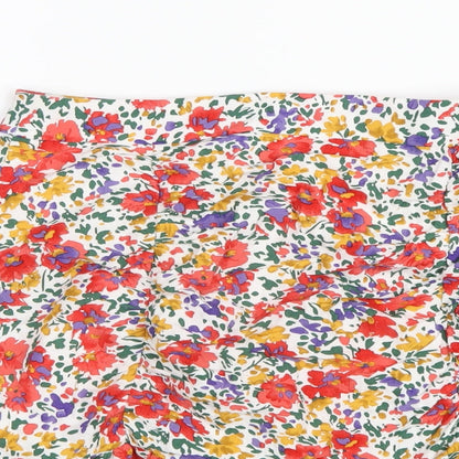 Urban Revivo Womens Multicoloured Floral Viscose Mini Skirt Size 10 Zip