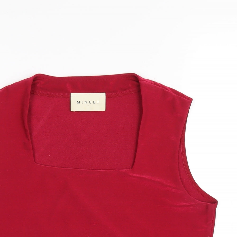 Womens UK Size 12 Minuet Red Basic Tank