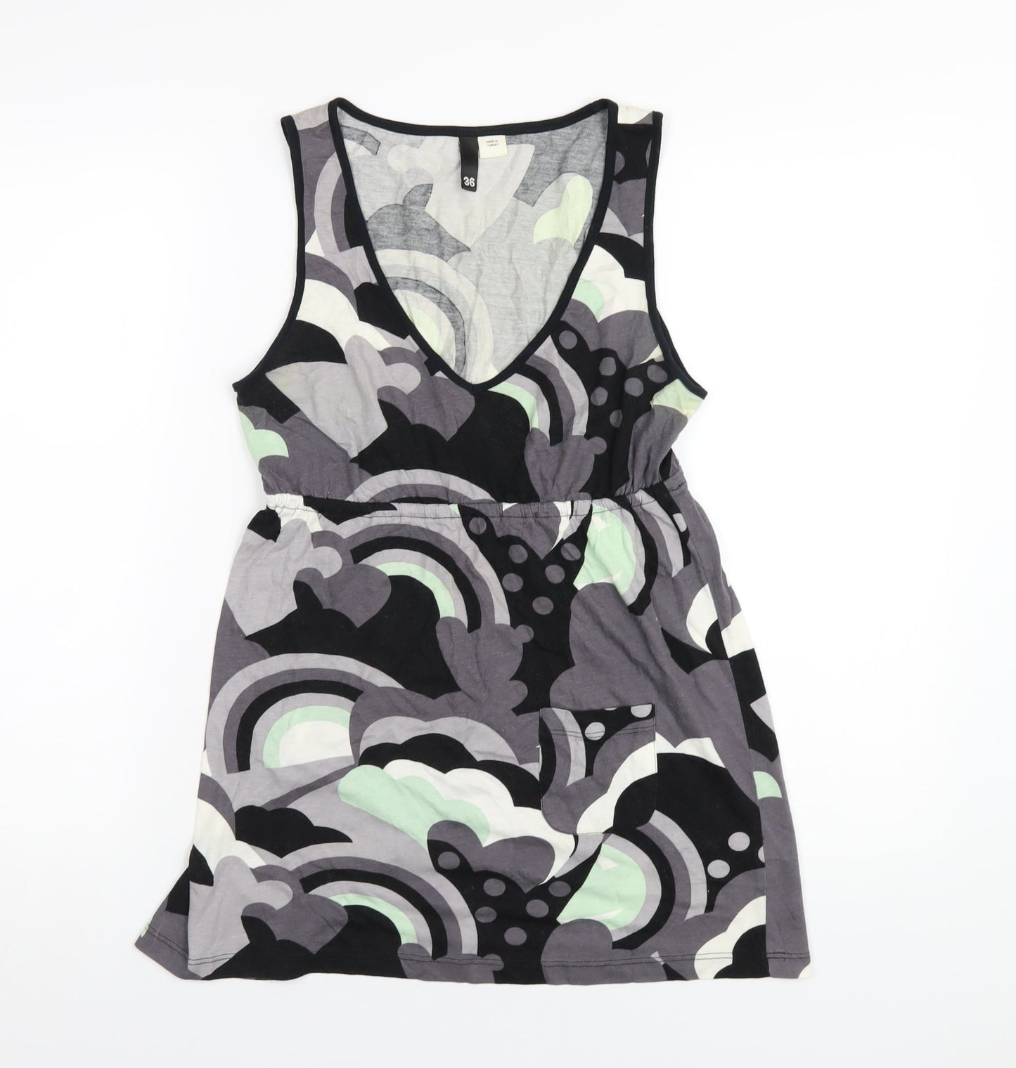 Womens UK Size 8 H&M Multicoloured Basic Tank