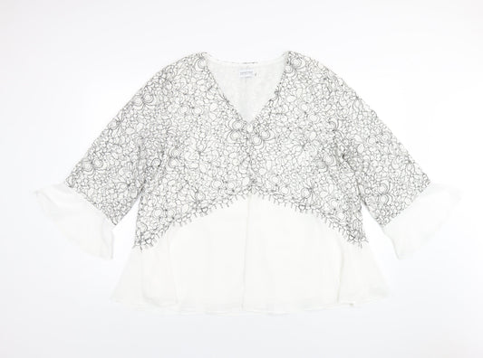 Womens UK Size 18 Together White Basic Blouse
