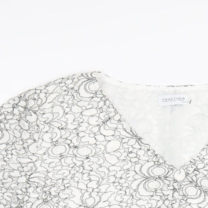 Womens UK Size 18 Together White Basic Blouse